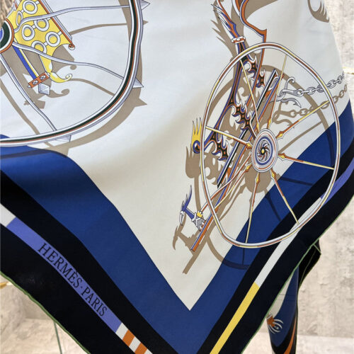 High Quality Luxury Hermes “Balance Carriage” 140 Cm Shawl – Style 26248 product detail