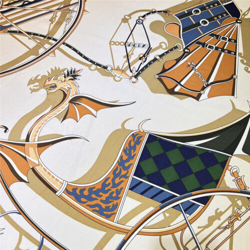 High Quality Luxury Hermes “Balance Carriage” 140 Cm Shawl – Style 26250 product detail