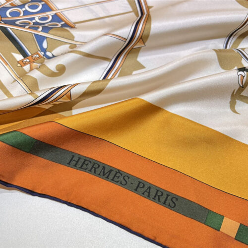 High Quality Luxury Hermes “Balance Carriage” 140 Cm Shawl – Style 26250 product detail