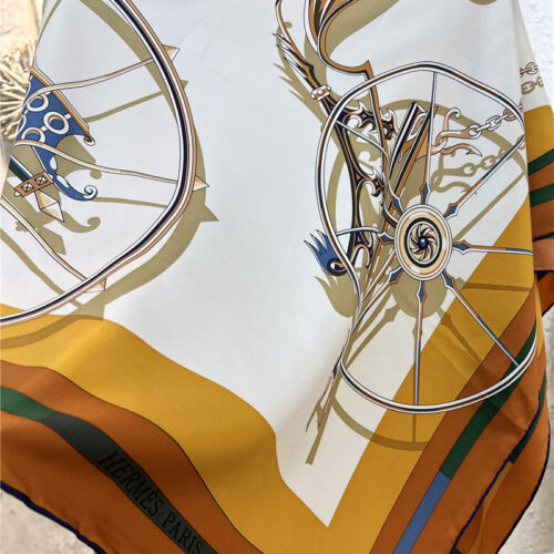 High Quality Luxury Hermes “Balance Carriage” 140 Cm Shawl – Style 26250 product detail