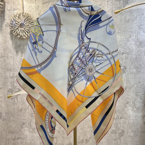 High Quality Luxury Hermes “Balance Carriage” 140 Cm Shawl alternate view