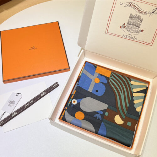 High Quality Luxury Hermes “Grand Parade” 90Cm Square Scarf – Style 26278 product detail