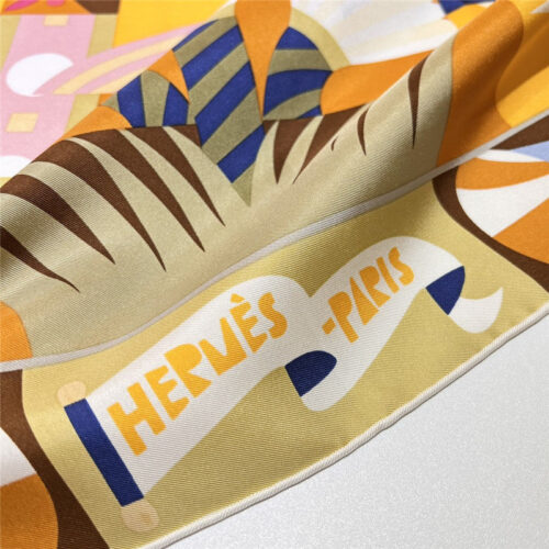 High Quality Luxury Hermes “Grand Parade” 90Cm Square Scarf – Style 26279 product detail