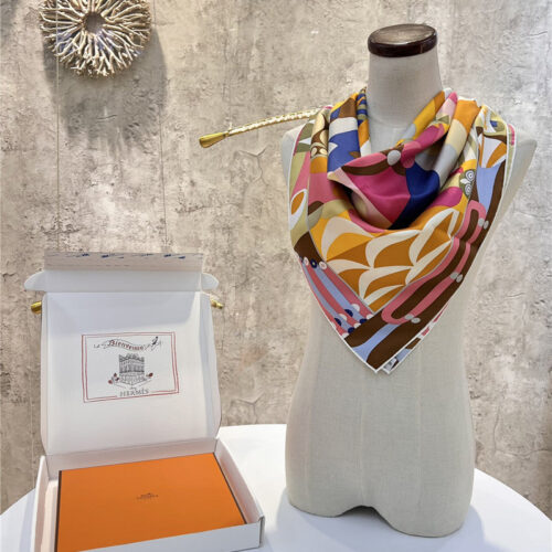 High Quality Luxury Hermes “Grand Parade” 90Cm Square Scarf – Style 26279 product detail