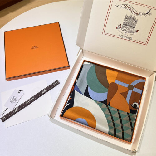 High Quality Luxury Hermes “Grand Parade” 90Cm Square Scarf – Style 26281 product detail