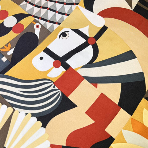 High Quality Luxury Hermes “Grand Parade” 90Cm Square Scarf product detail