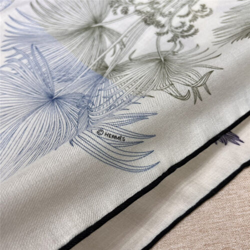 High Quality Luxury Hermes “Palm Family” 90 Cm Lightweight Square Scarf – Style 26293 product detail