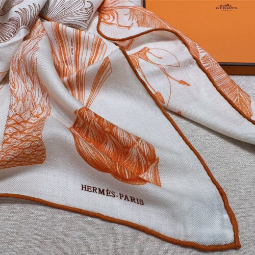 High Quality Luxury Hermes “Palm Family” 90 Cm Lightweight Square Scarf product detail