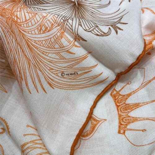 High Quality Luxury Hermes “Palm Family” 90 Cm Lightweight Square Scarf product detail