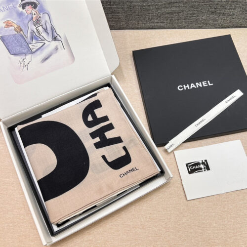 High Quality Luxury Chanel Gradient Color Coco Series Thin Cashmere Square Scarf – Style 25095 product detail