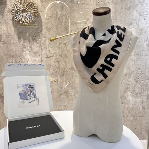 High Quality Luxury Chanel Gradient Color Coco Series Thin Cashmere Square Scarf – Style 25095