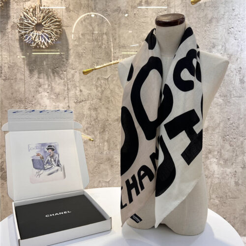High Quality Luxury Chanel Gradient Color Coco Series Thin Cashmere Square Scarf – Style 25095 product detail