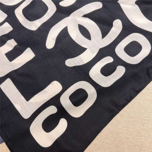 High Quality Luxury Chanel Gradient Color Coco Series Thin Cashmere Square Scarf product detail