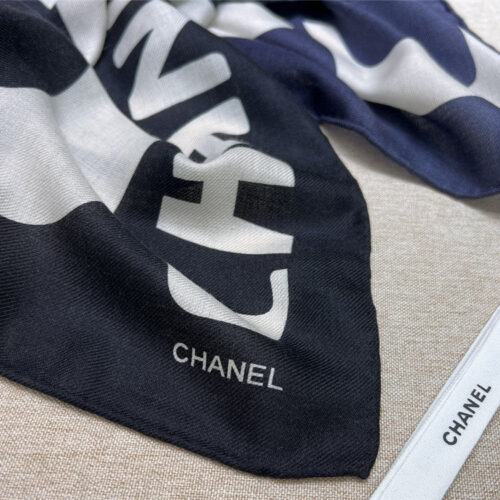 High Quality Luxury Chanel Gradient Color Coco Series Thin Cashmere Square Scarf product detail