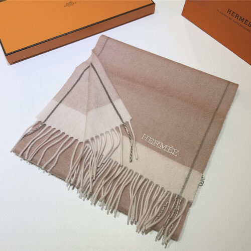 High Quality Luxury Hermes Cashmere Scarf – Style 26191 product detail