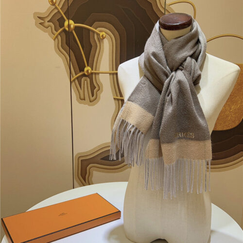 High Quality Luxury Hermes Cashmere Scarf – Style 26199
