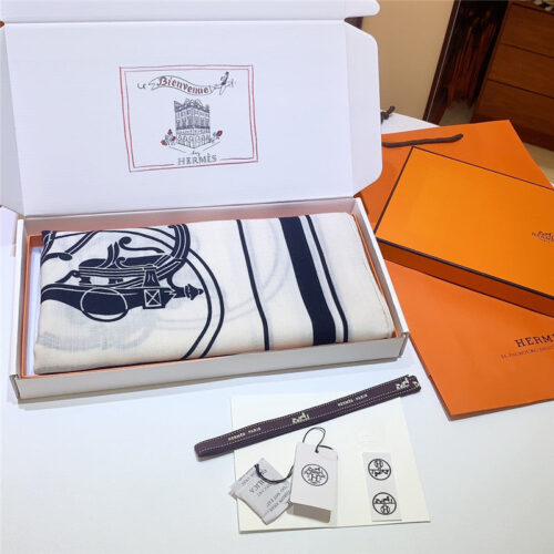 High Quality Luxury Hermes Luxury Carriage Sketch Version 140 Cm Shawl – Style 26212 product detail