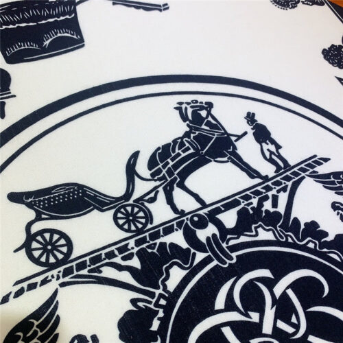 High Quality Luxury Hermes Luxury Carriage Sketch Version 140 Cm Shawl – Style 26212 product detail