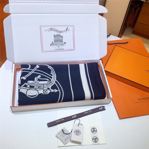 High Quality Luxury Hermes Luxury Carriage Sketch Version 140 Cm Shawl – Style 26214 product detail