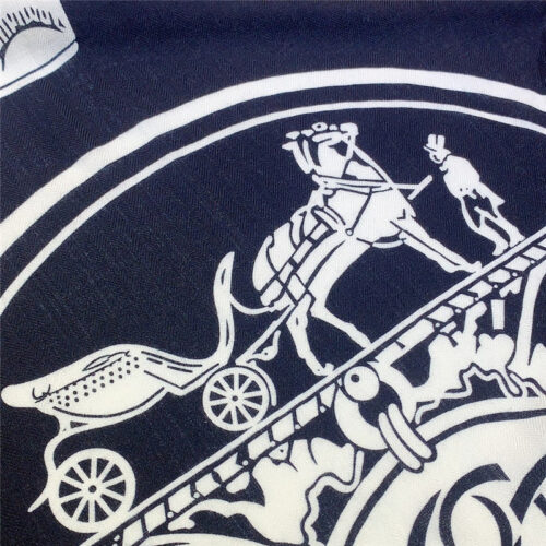 High Quality Luxury Hermes Luxury Carriage Sketch Version 140 Cm Shawl – Style 26214 product detail