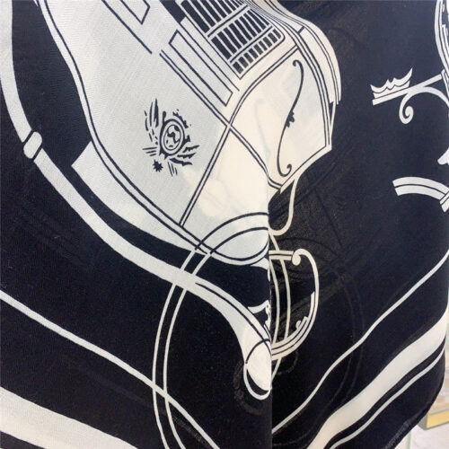 High Quality Luxury Hermes Luxury Carriage Sketch Version 140 Cm Shawl – Style 26214 product detail