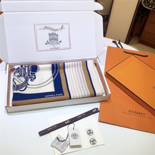 High Quality Luxury Hermes Luxury Carriage Sketch Version 140 Cm Shawl – Style 26216 product detail