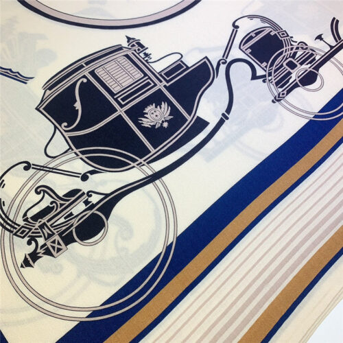 High Quality Luxury Hermes Luxury Carriage Sketch Version 140 Cm Shawl – Style 26216 product detail