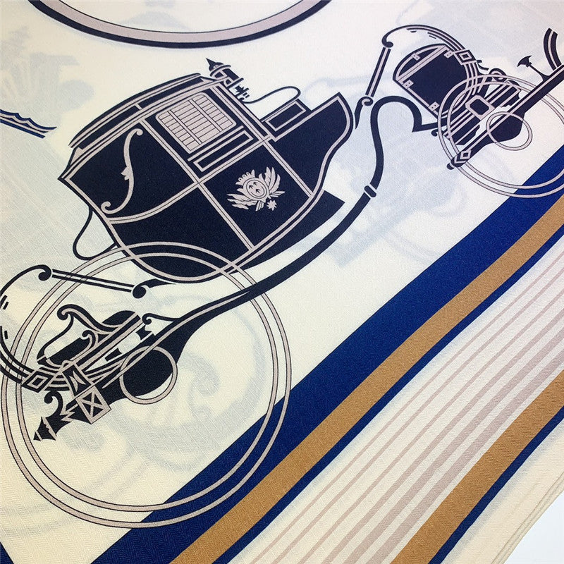 High Quality Luxury Hermes Luxury Carriage Sketch Version 140 Cm Shawl – Style 26216 product detail