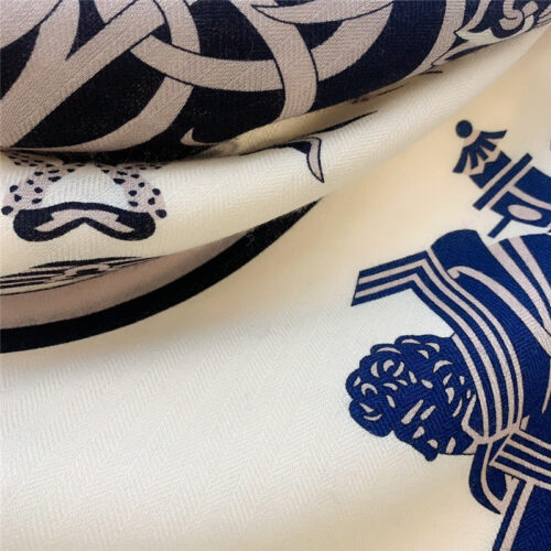 High Quality Luxury Hermes Luxury Carriage Sketch Version 140 Cm Shawl – Style 26216 product detail