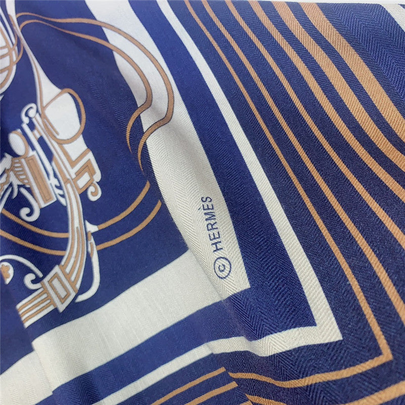 High Quality Luxury Hermes Luxury Carriage Sketch Version 140 Cm Shawl product detail