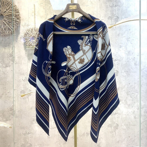 High Quality Luxury Hermes Luxury Carriage Sketch Version 140 Cm Shawl
