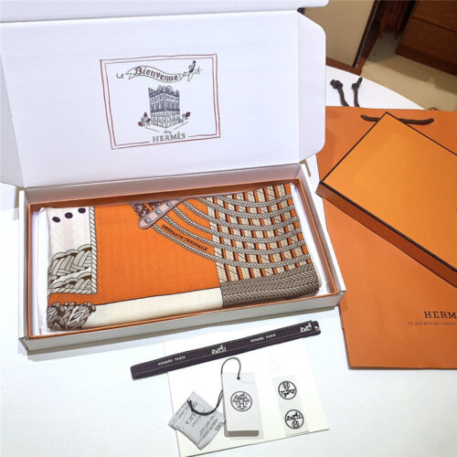 High Quality Luxury Hermes “Dressage” 140Cm Shawl – Style 26254 product detail