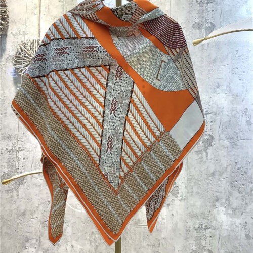 High Quality Luxury Hermes “Dressage” 140Cm Shawl – Style 26254 alternate view