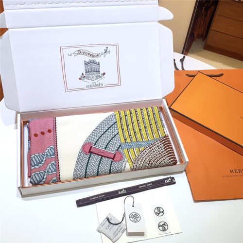 High Quality Luxury Hermes “Dressage” 140Cm Shawl – Style 26256 product detail
