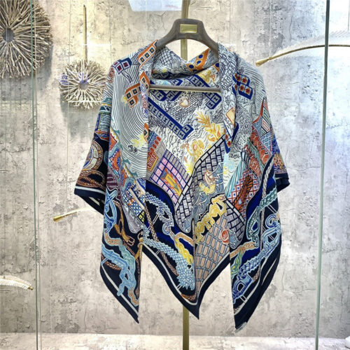 High Quality Luxury Hermes Dete 140Cm Shawl – Style 26205