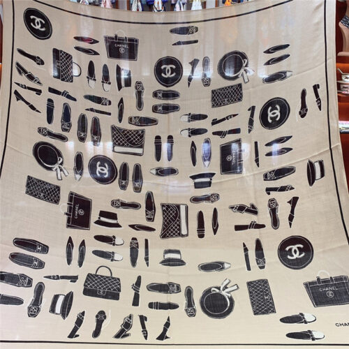 High Quality Luxury Chanel Cashmere Square Scarf – Style 25076 product detail