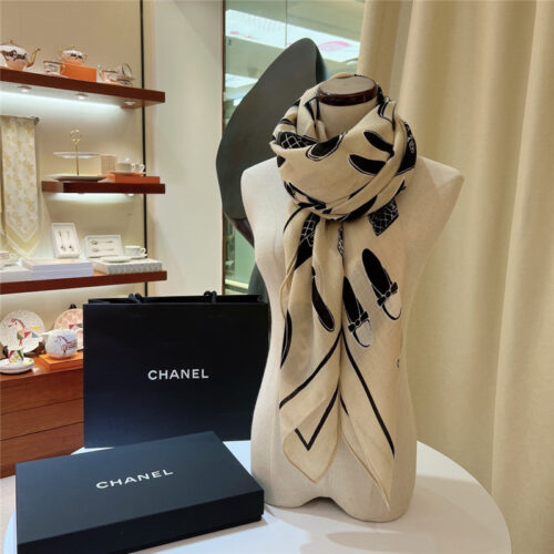 High Quality Luxury Chanel Cashmere Square Scarf – Style 25076