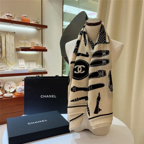 High Quality Luxury Chanel Cashmere Square Scarf – Style 25076 product detail