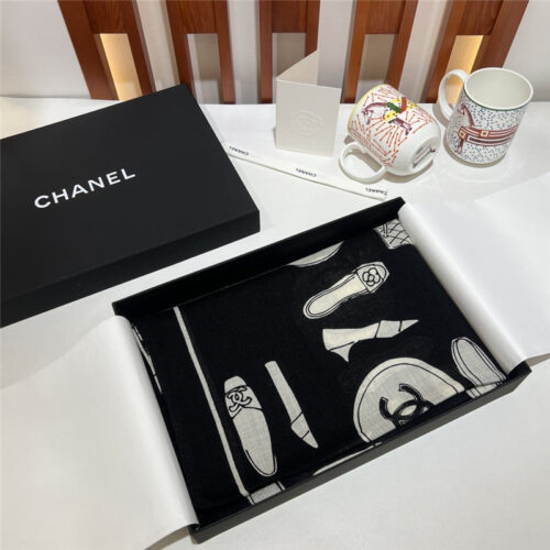 High Quality Luxury Chanel Cashmere Square Scarf – Style 25079 product detail