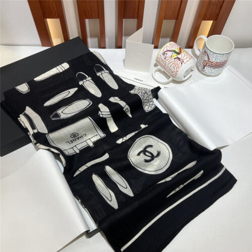 High Quality Luxury Chanel Cashmere Square Scarf – Style 25079 product detail