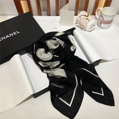 High Quality Luxury Chanel Cashmere Square Scarf – Style 25079 product detail