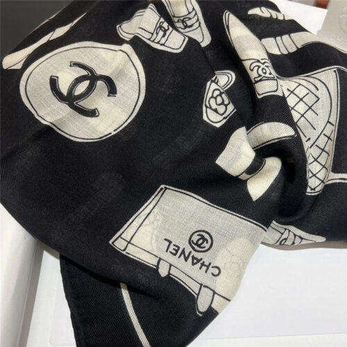 High Quality Luxury Chanel Cashmere Square Scarf – Style 25079 product detail