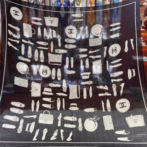 High Quality Luxury Chanel Cashmere Square Scarf – Style 25079 product detail