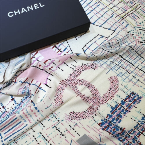 High Quality Luxury Chanel Cashmere Square Scarf – Style 25081 product detail