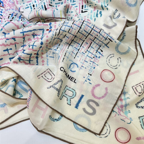 High Quality Luxury Chanel Cashmere Square Scarf – Style 25081 product detail
