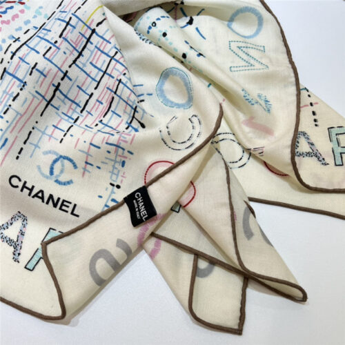 High Quality Luxury Chanel Cashmere Square Scarf – Style 25081 product detail