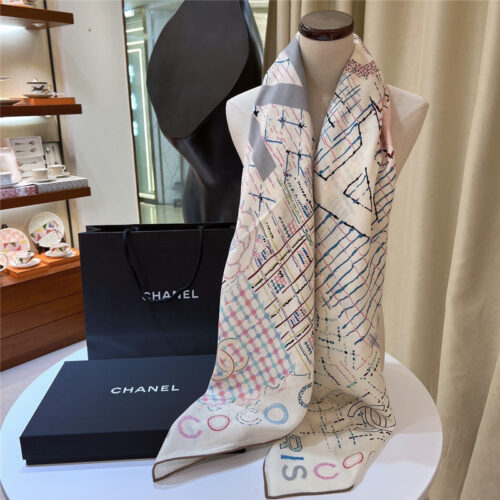 High Quality Luxury Chanel Cashmere Square Scarf – Style 25081 product detail