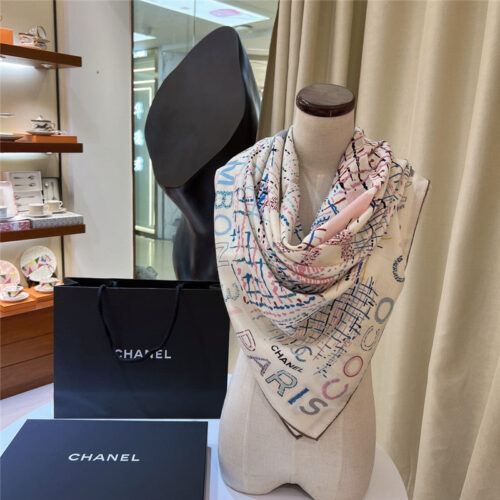 High Quality Luxury Chanel Cashmere Square Scarf – Style 25081