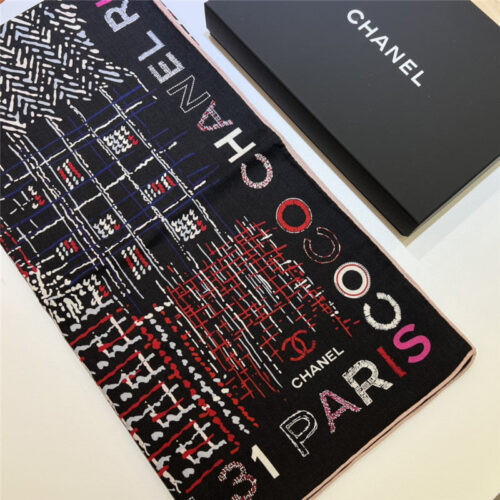 High Quality Luxury Chanel Cashmere Square Scarf product detail
