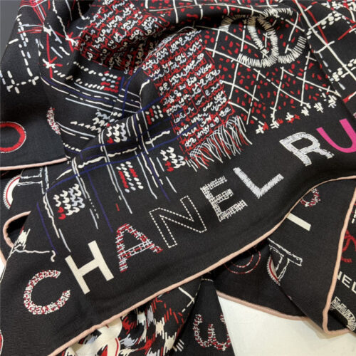 High Quality Luxury Chanel Cashmere Square Scarf product detail